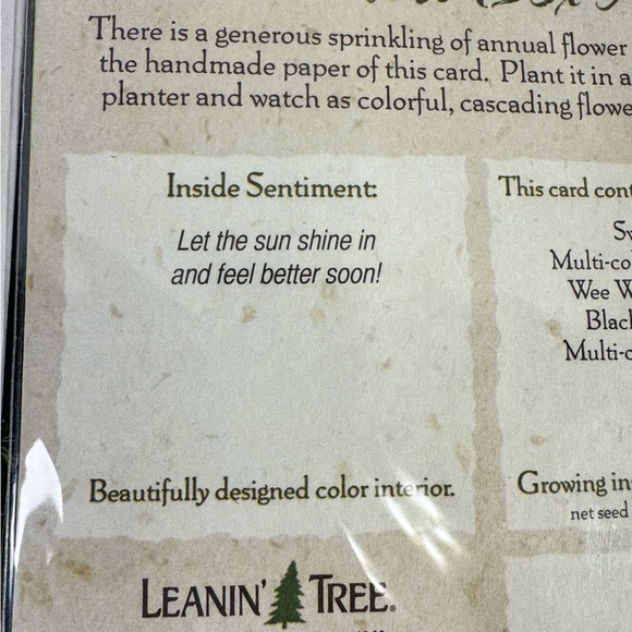 Leanin' Tree Misc Greeting Cards Plant Seeds Plantable Card Lot of 5 - Picture 9 of 13